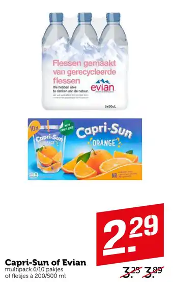 Coop Capri-Sun of Evian aanbieding