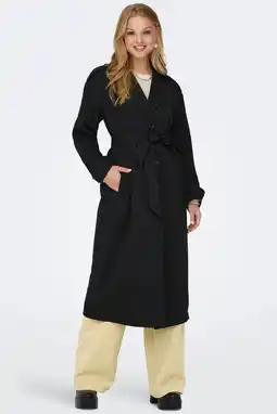 Wehkamp ONLY trenchcoat zomer ONLLINE met ceintuur zwart aanbieding