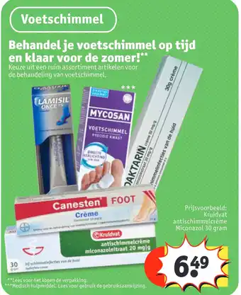 Kruidvat Behandel je voetschimmel 30 gram aanbieding