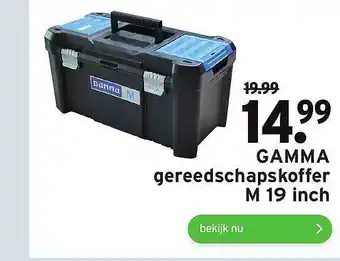 GAMMA Gamma gereedschapskoffer m 19 Inch aanbieding