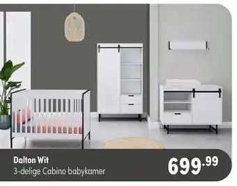 Baby & Tiener Dalton Wit 3-delige Cabino babykamer aanbieding