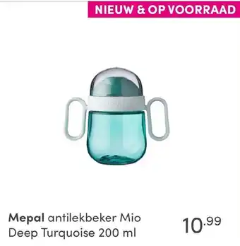 Baby & Tiener Mepal antilekbeker Mio Deep Turquoise 200 ml aanbieding