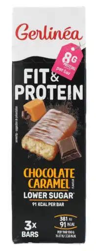 De Online Drogist Gerlinéa Fit & Protein Chocolate Caramel Reep aanbieding