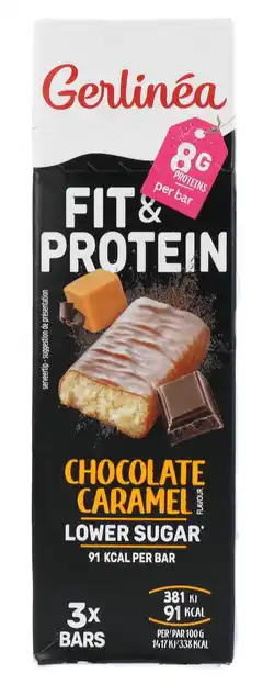 De Online Drogist Gerlinéa Fit & Protein Chocolate Caramel Reep aanbieding