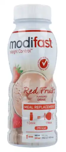 De Online Drogist Modifast Weight Control Drink Red Fruits aanbieding
