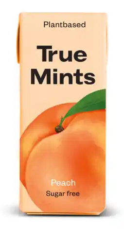 De Online Drogist True Gum Suikervrije Peach Muntpastilles aanbieding