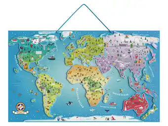 Lidl Playtive Magnetische wereldkaart / europakaart aanbieding