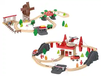 Lidl Playtive Houten treinbaan boerderij of brandweer aanbieding