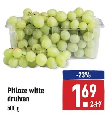 ALDI Pitloze witte druiven aanbieding