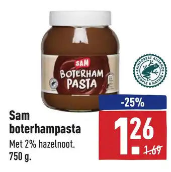 ALDI Sam boterhampasta aanbieding