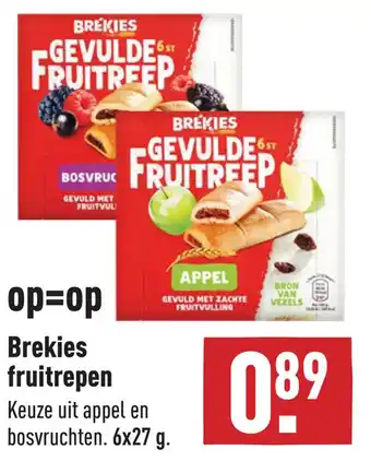 ALDI Brekies fruitrepen aanbieding