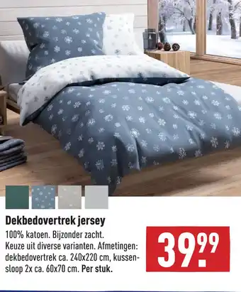 ALDI Dekbedovertrek jersey aanbieding