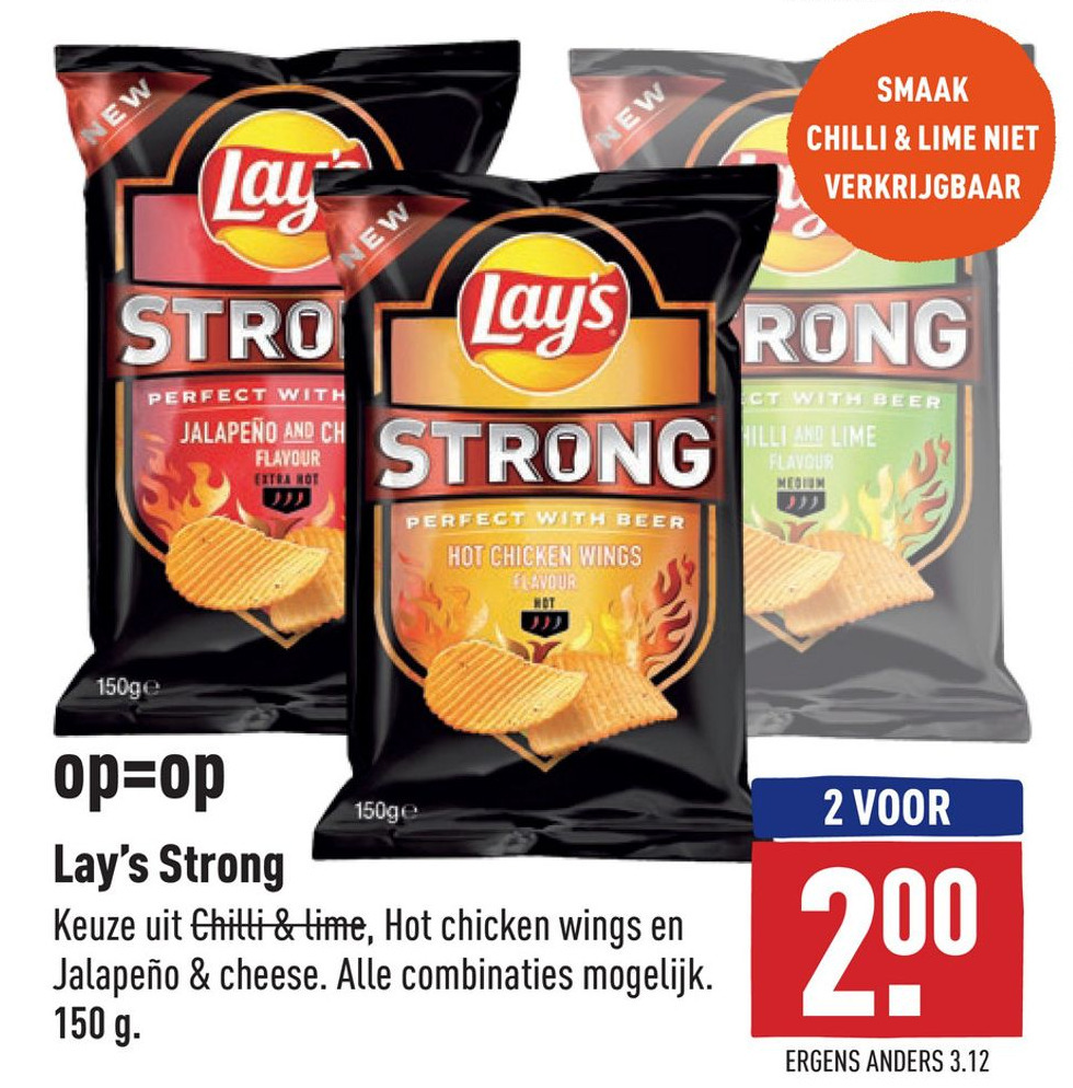 Lay's Strong aanbieding bij ALDI