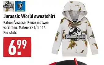 ALDI Jurassic World sweatshirt aanbieding