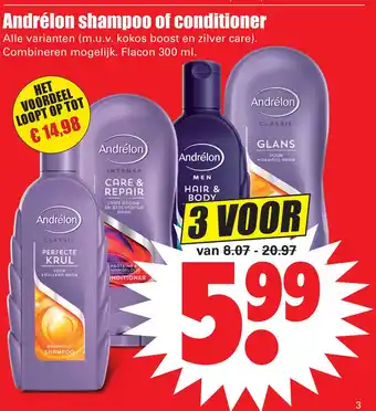 Dirk Andrélon shampoo of conditioner aanbieding