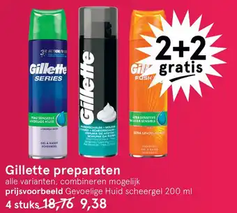 Etos Gillette preparaten aanbieding