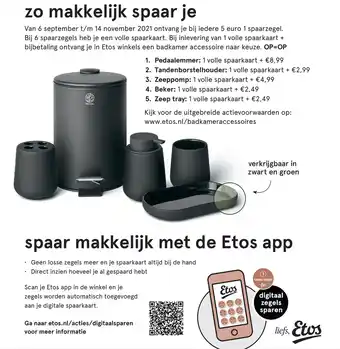 Etos spaar makkelijk met de Etos app aanbieding