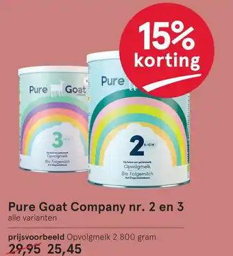 Etos Pure Goat Company nr. 2 en 3 aanbieding