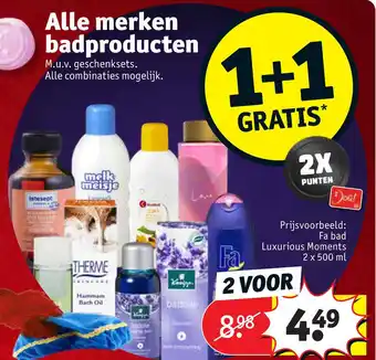 Kruidvat Alle merken badproducten aanbieding