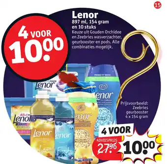 Kruidvat Lenor 897 ml, 154 gram en 10 stuks aanbieding