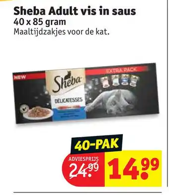 Kruidvat Sheba Adult vis in saus aanbieding