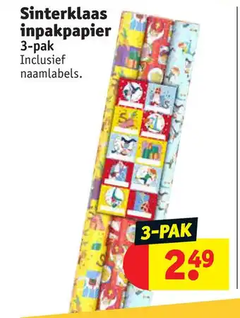 Kruidvat Sinterklaas inpakpapier aanbieding