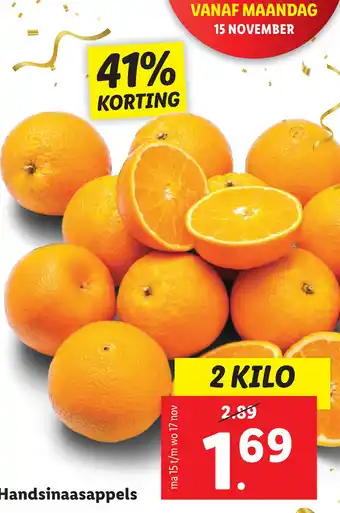 Lidl Handsinaasappels aanbieding