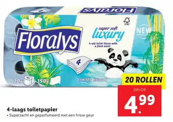 Lidl 4-laags toiletpapier aanbieding