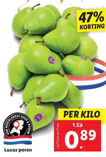 Lidl Lucas peren aanbieding