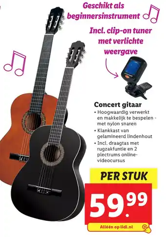 Lidl Concert gitaar aanbieding