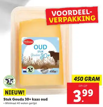 Lidl Stuk Gouda 30+ kaas oud aanbieding