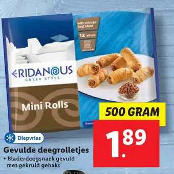 Lidl Gevulde deegrolletjes aanbieding