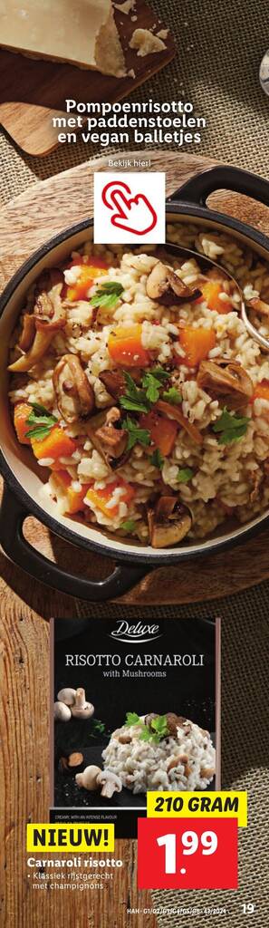 Carnaroli risotto 210 gram aanbieding bij Lidl