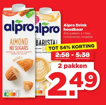 PLUS Alpro Drink houdbaar aanbieding