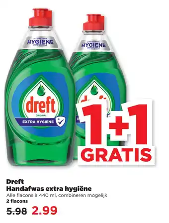 PLUS Dreft Handafwas extra hygiëne aanbieding