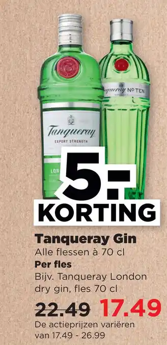 PLUS Tanqueray Gin aanbieding