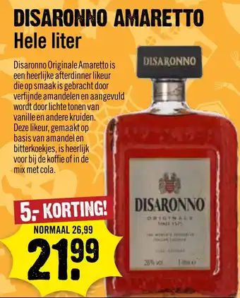 Dirck 3 Disaronno Amaretto aanbieding