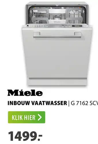 Expert Miele INBOUW VAATWASSER | G 7162 SCVI aanbieding