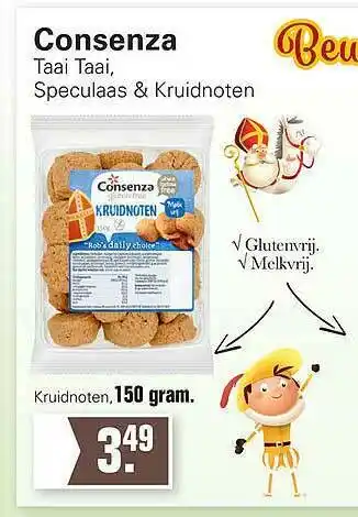 De Online Drogist Consenza Taai Taai, Speculaas & Kruidnoten aanbieding