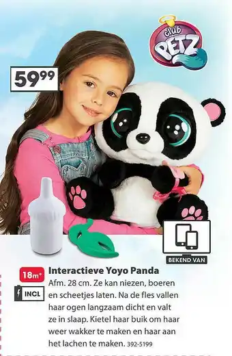 Top1Toys Club Petz Interactieve Yoyo Panda aanbieding