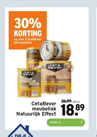 GAMMA CetaBever Meubellak Natuurlijk Effect  750 ml aanbieding