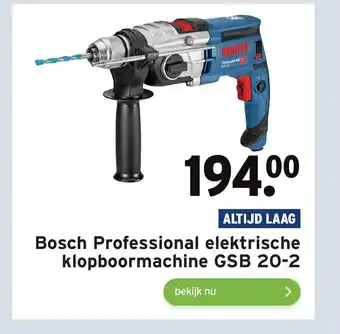 GAMMA Bosch Professional Elektrische Klopboormachine GSB 20-2 aanbieding