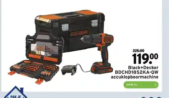 GAMMA Black+Decker BDCHD18S2KA-QW Accuklopbooormachine aanbieding