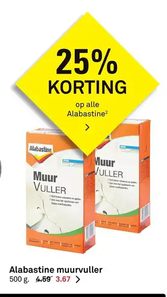 Karwei Op Alle Alabastine Muurvuller 500g aanbieding