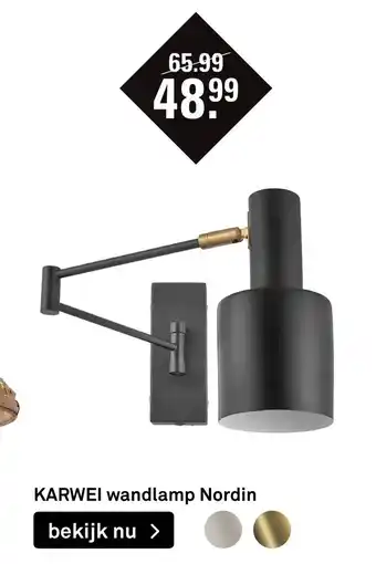 Karwei Wandlamp Nordin aanbieding