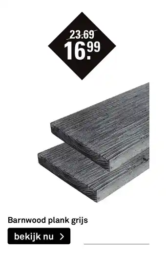 Karwei Barnwood Plank Grijs aanbieding