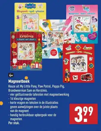ALDI Magneetboek My Little Pony, Paw Patrol, Peppa Pig, Brandweerman Sam En Kerstmis aanbieding
