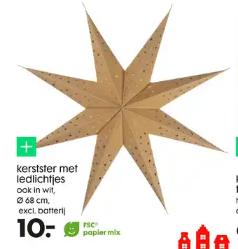 HEMA Kerstster met ledlichtjes aanbieding