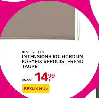 Praxis Intensions Rolgordijn Easyfix Verduisterend Taupe aanbieding