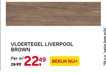 Praxis Vloertegel Liverpool Brown aanbieding